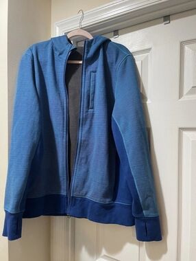 lululemon athletica Blue Hooded Zip Sweater